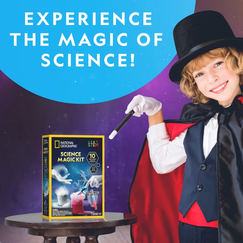 Blue Marble مجموعة الكيمياء السحرية من ناشيونال جيوغرافيك - مجموعة علمية للأطفال مع 10 خدع سحرية مذهلة، مشاريع STEM وتجارب علمية، ألعاب علمية، هدية رائعة للأولاد والبنات من 8 إلى 12 سنة - Image 5